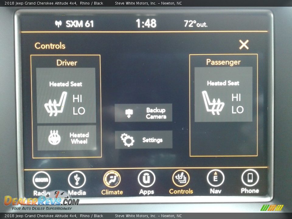 2018 Jeep Grand Cherokee Altitude 4x4 Rhino / Black Photo #25