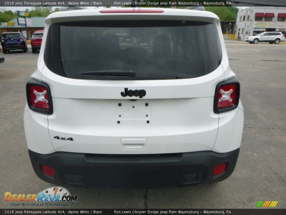 2018 Jeep Renegade Latitude 4x4 Alpine White / Black Photo #4