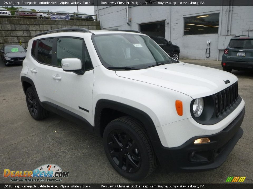 2018 Jeep Renegade Latitude 4x4 Alpine White / Black Photo #7