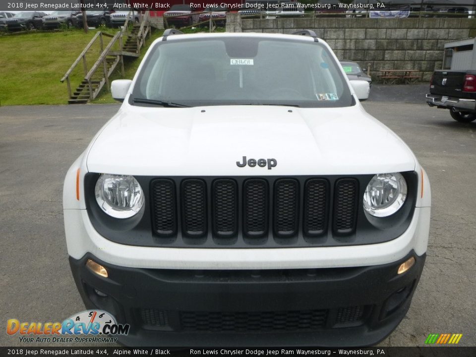 2018 Jeep Renegade Latitude 4x4 Alpine White / Black Photo #8