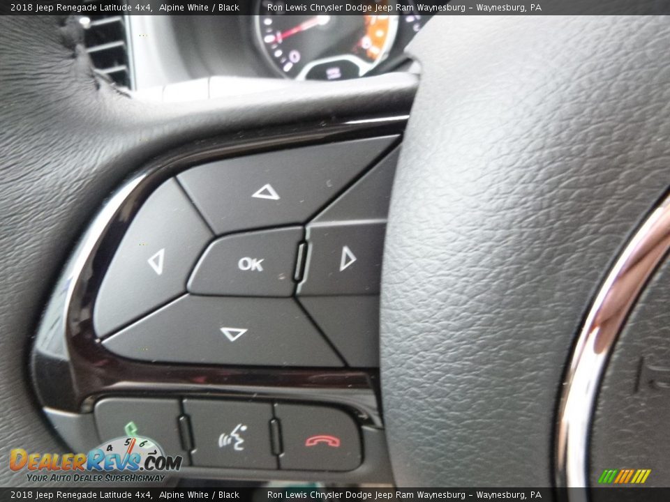 2018 Jeep Renegade Latitude 4x4 Alpine White / Black Photo #19