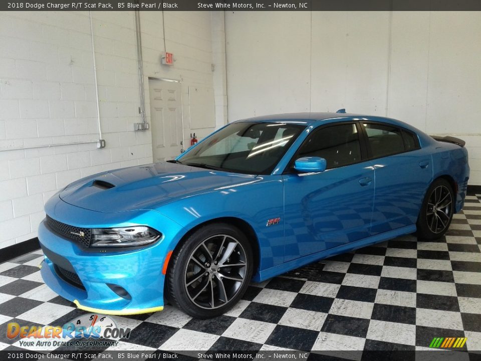 2018 Dodge Charger R/T Scat Pack B5 Blue Pearl / Black Photo #2