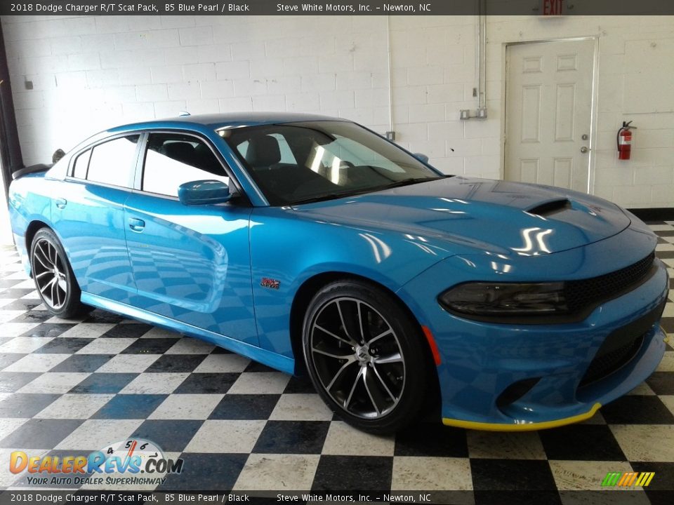 2018 Dodge Charger R/T Scat Pack B5 Blue Pearl / Black Photo #4
