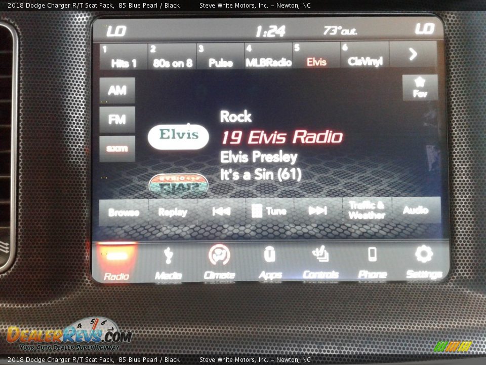 2018 Dodge Charger R/T Scat Pack B5 Blue Pearl / Black Photo #20