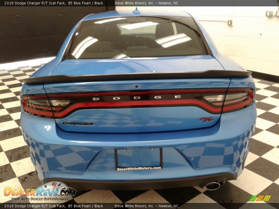 2018 Dodge Charger R/T Scat Pack B5 Blue Pearl / Black Photo #7