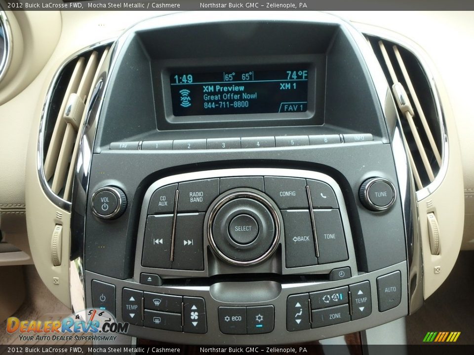 2012 Buick LaCrosse FWD Mocha Steel Metallic / Cashmere Photo #28