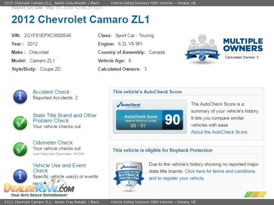2012 Chevrolet Camaro ZL1 Ashen Gray Metallic / Black Photo #2