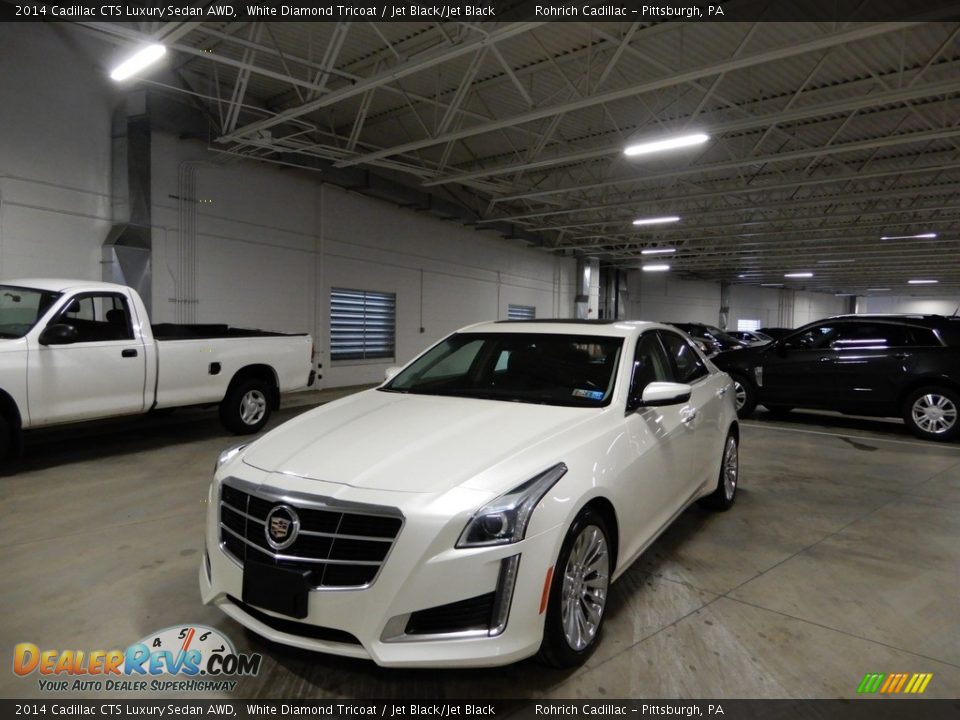 2014 Cadillac CTS Luxury Sedan AWD White Diamond Tricoat / Jet Black/Jet Black Photo #1