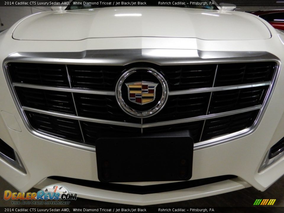 2014 Cadillac CTS Luxury Sedan AWD White Diamond Tricoat / Jet Black/Jet Black Photo #9
