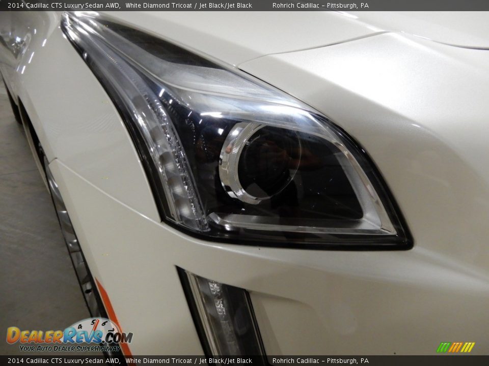 2014 Cadillac CTS Luxury Sedan AWD White Diamond Tricoat / Jet Black/Jet Black Photo #10