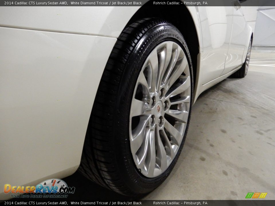2014 Cadillac CTS Luxury Sedan AWD White Diamond Tricoat / Jet Black/Jet Black Photo #12