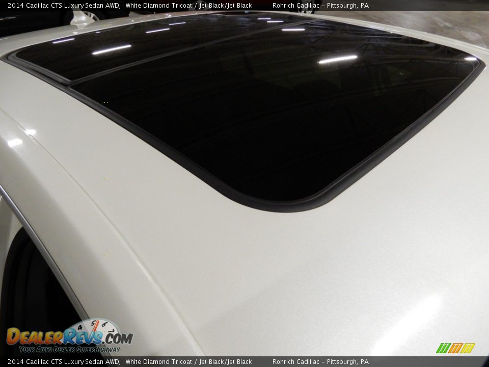 2014 Cadillac CTS Luxury Sedan AWD White Diamond Tricoat / Jet Black/Jet Black Photo #14