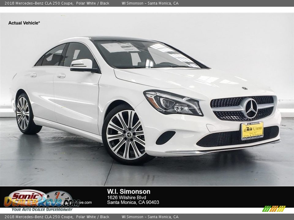 2018 Mercedes-Benz CLA 250 Coupe Polar White / Black Photo #1
