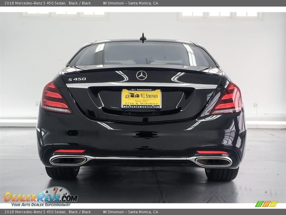 2018 Mercedes-Benz S 450 Sedan Black / Black Photo #4