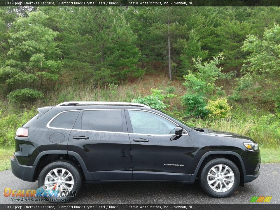 2019 Jeep Cherokee Latitude Diamond Black Crystal Pearl / Black Photo #5