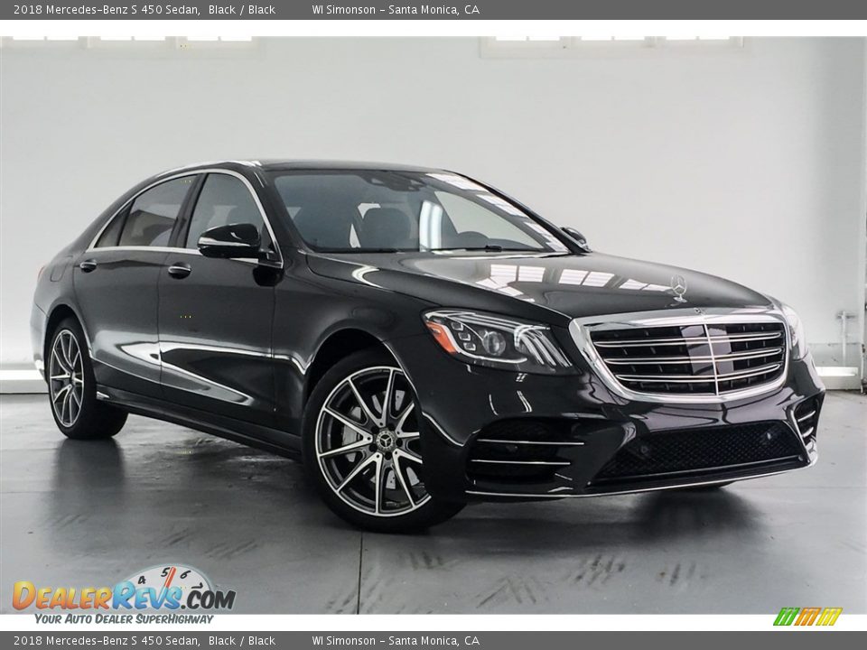 2018 Mercedes-Benz S 450 Sedan Black / Black Photo #12