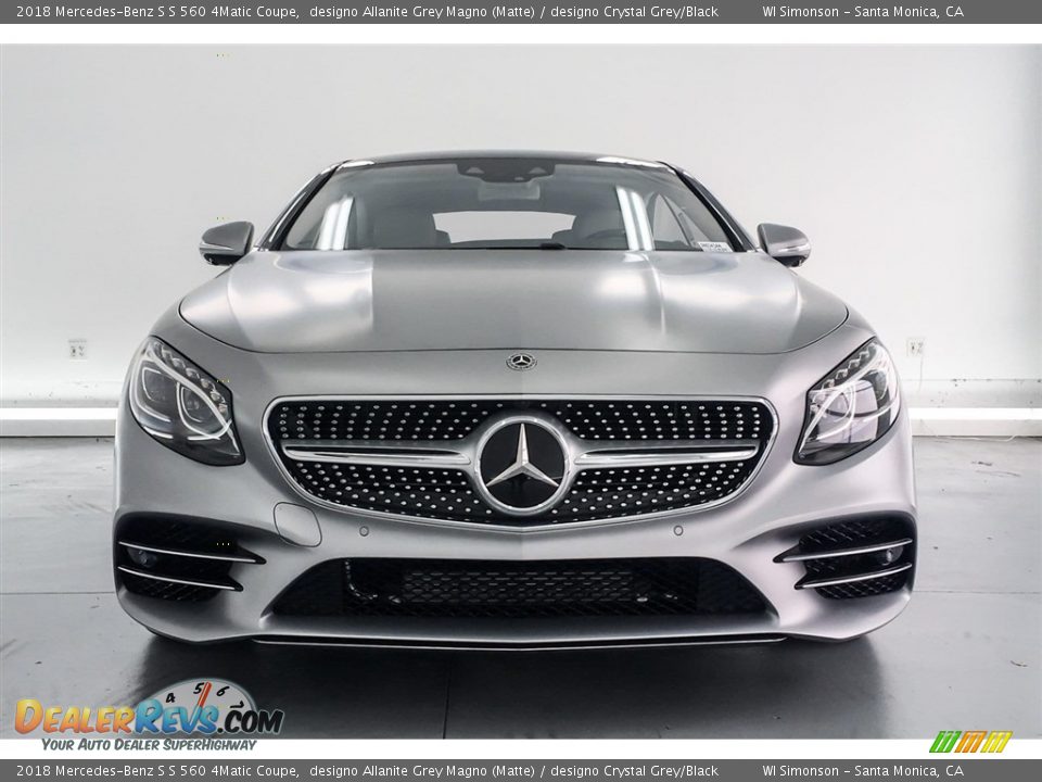 2018 Mercedes-Benz S S 560 4Matic Coupe designo Allanite Grey Magno (Matte) / designo Crystal Grey/Black Photo #2