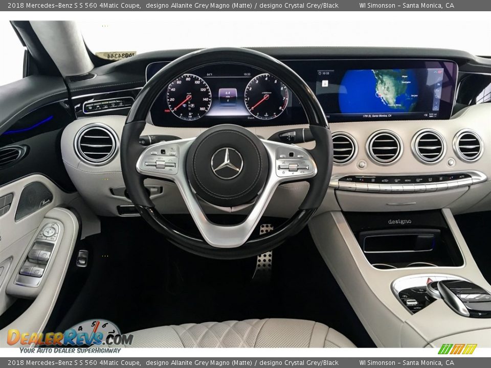2018 Mercedes-Benz S S 560 4Matic Coupe designo Allanite Grey Magno (Matte) / designo Crystal Grey/Black Photo #4