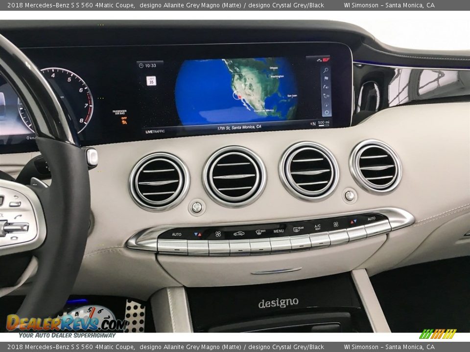 2018 Mercedes-Benz S S 560 4Matic Coupe designo Allanite Grey Magno (Matte) / designo Crystal Grey/Black Photo #5