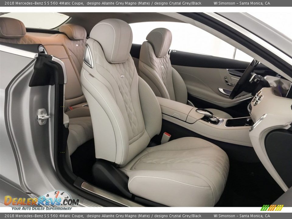 2018 Mercedes-Benz S S 560 4Matic Coupe designo Allanite Grey Magno (Matte) / designo Crystal Grey/Black Photo #6