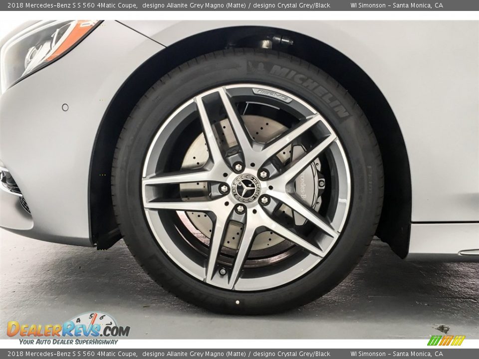 2018 Mercedes-Benz S S 560 4Matic Coupe designo Allanite Grey Magno (Matte) / designo Crystal Grey/Black Photo #8