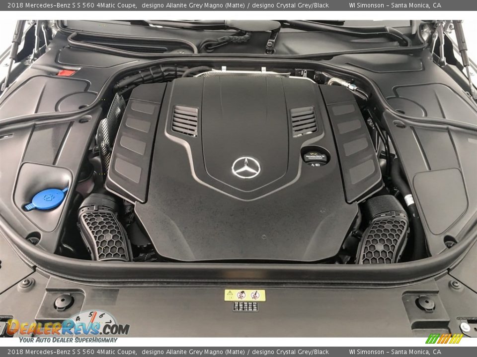 2018 Mercedes-Benz S S 560 4Matic Coupe designo Allanite Grey Magno (Matte) / designo Crystal Grey/Black Photo #9