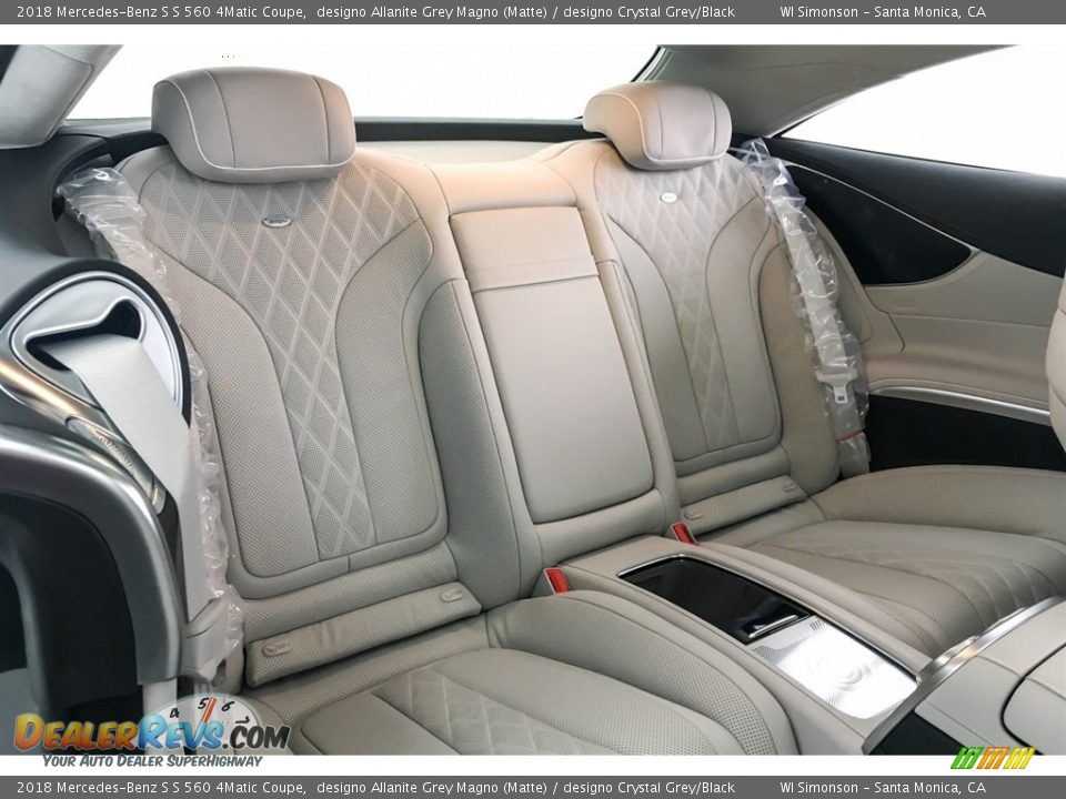 2018 Mercedes-Benz S S 560 4Matic Coupe designo Allanite Grey Magno (Matte) / designo Crystal Grey/Black Photo #15