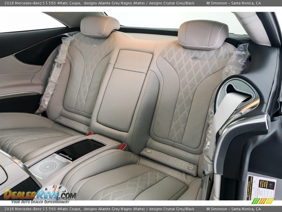 2018 Mercedes-Benz S S 560 4Matic Coupe designo Allanite Grey Magno (Matte) / designo Crystal Grey/Black Photo #17