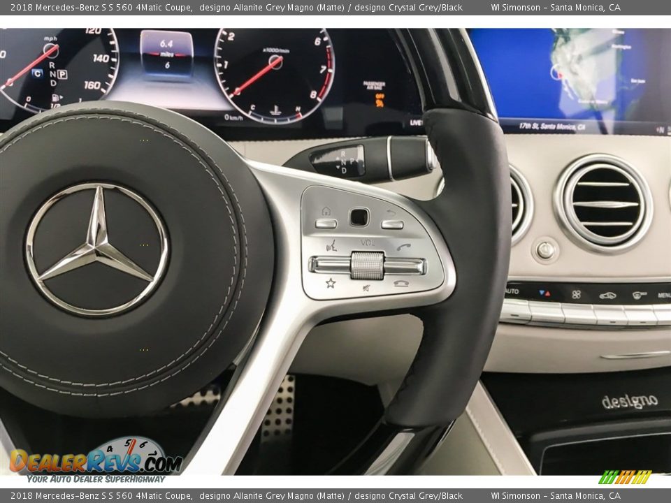 2018 Mercedes-Benz S S 560 4Matic Coupe designo Allanite Grey Magno (Matte) / designo Crystal Grey/Black Photo #19