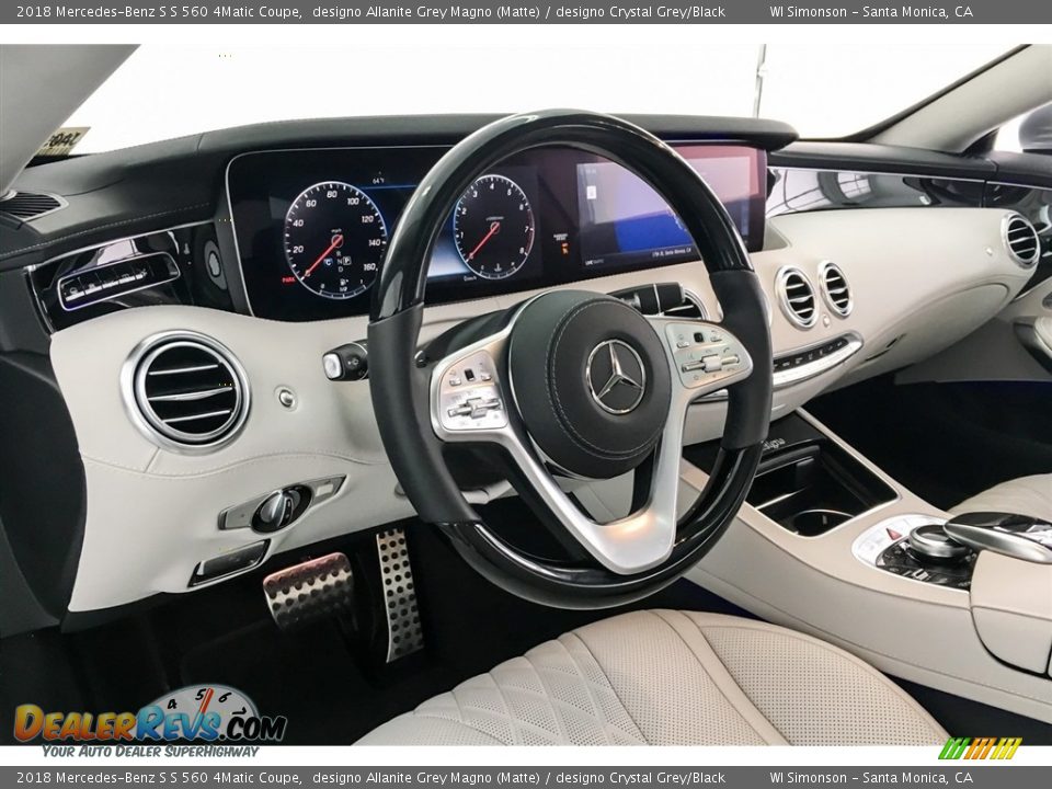 2018 Mercedes-Benz S S 560 4Matic Coupe designo Allanite Grey Magno (Matte) / designo Crystal Grey/Black Photo #20