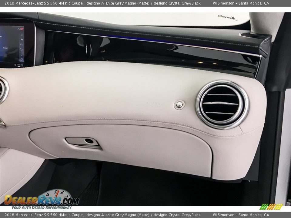 2018 Mercedes-Benz S S 560 4Matic Coupe designo Allanite Grey Magno (Matte) / designo Crystal Grey/Black Photo #27