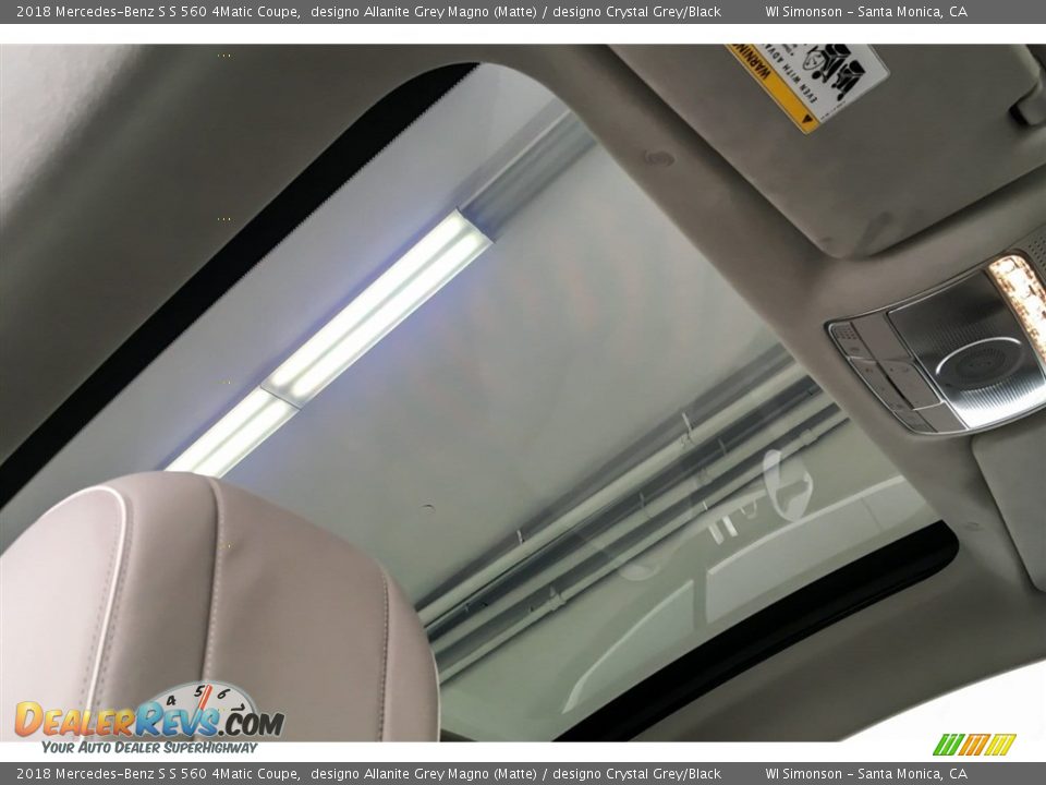 2018 Mercedes-Benz S S 560 4Matic Coupe designo Allanite Grey Magno (Matte) / designo Crystal Grey/Black Photo #28
