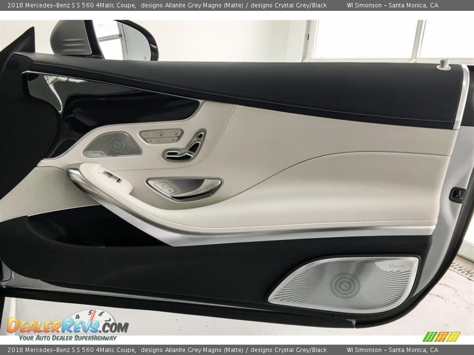 2018 Mercedes-Benz S S 560 4Matic Coupe designo Allanite Grey Magno (Matte) / designo Crystal Grey/Black Photo #30