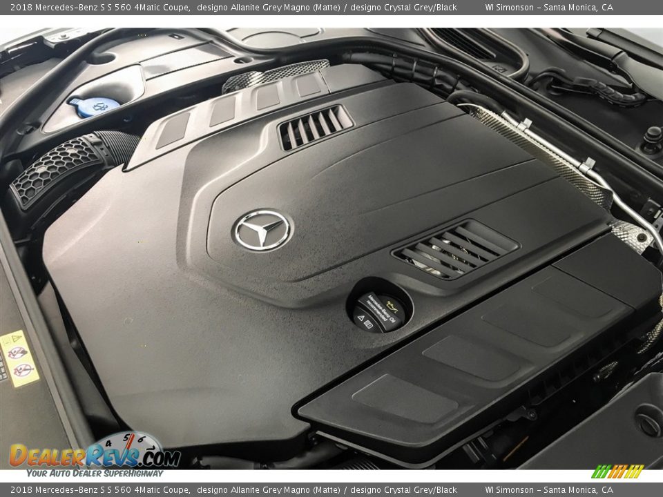 2018 Mercedes-Benz S S 560 4Matic Coupe designo Allanite Grey Magno (Matte) / designo Crystal Grey/Black Photo #31