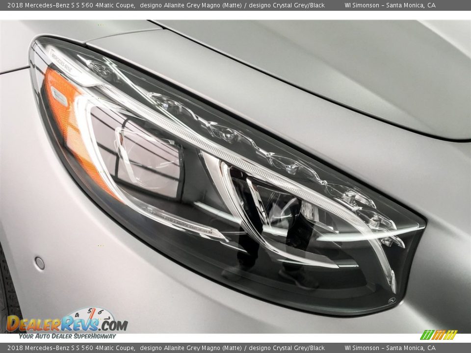 2018 Mercedes-Benz S S 560 4Matic Coupe designo Allanite Grey Magno (Matte) / designo Crystal Grey/Black Photo #32