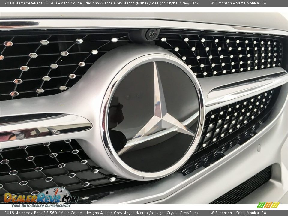 2018 Mercedes-Benz S S 560 4Matic Coupe designo Allanite Grey Magno (Matte) / designo Crystal Grey/Black Photo #33