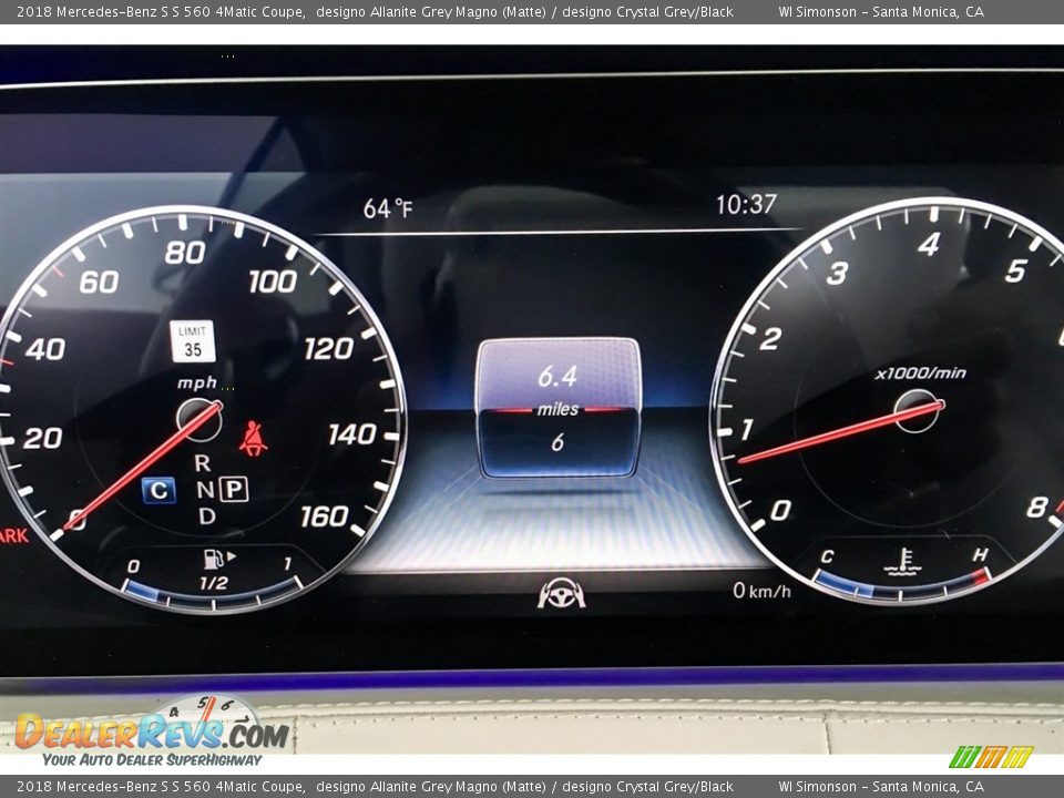 2018 Mercedes-Benz S S 560 4Matic Coupe designo Allanite Grey Magno (Matte) / designo Crystal Grey/Black Photo #34