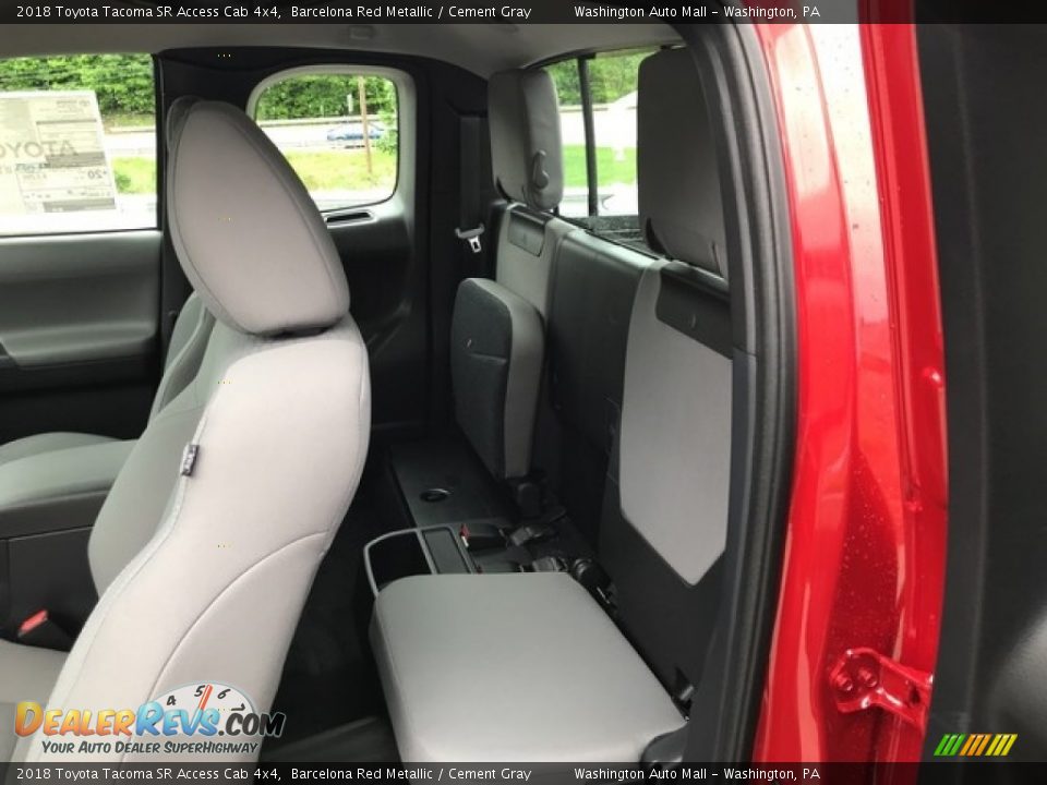 Rear Seat of 2018 Toyota Tacoma SR Access Cab 4x4 Photo #17