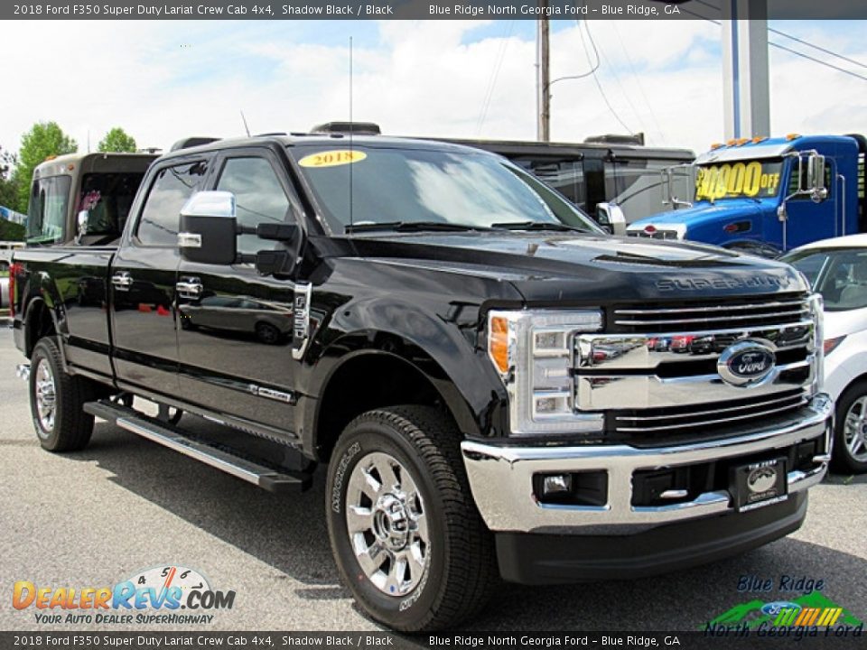 2018 Ford F350 Super Duty Lariat Crew Cab 4x4 Shadow Black / Black Photo #7
