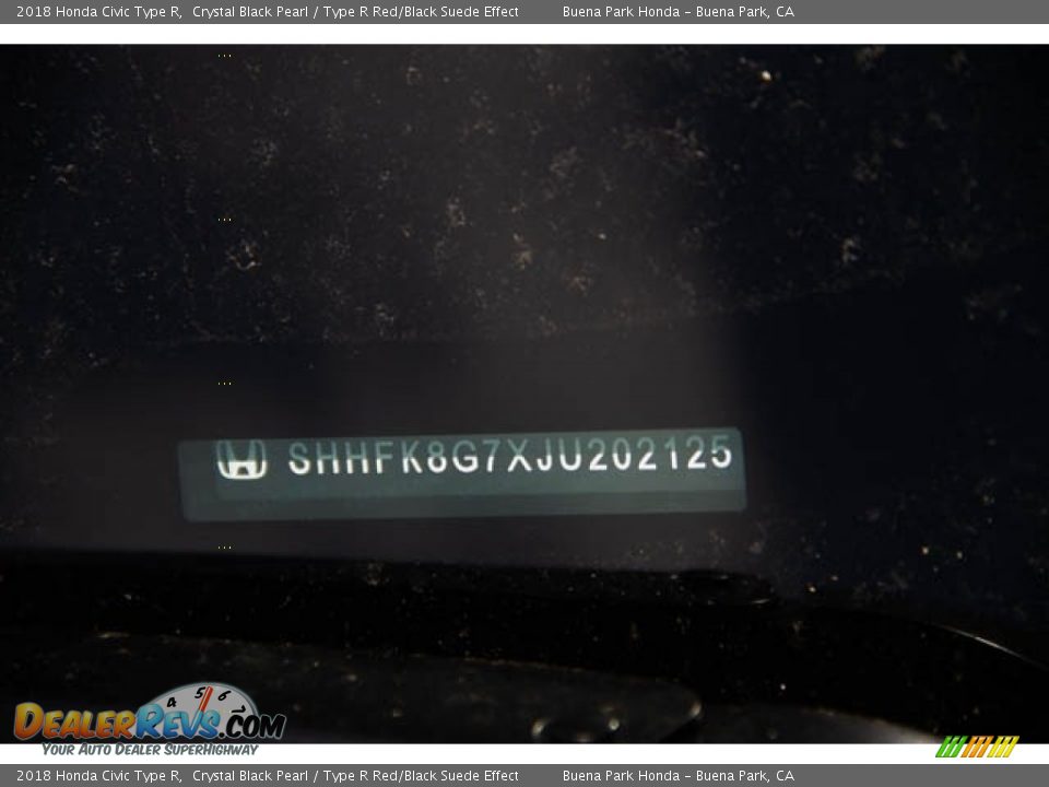 2018 Honda Civic Type R Crystal Black Pearl / Type R Red/Black Suede Effect Photo #29