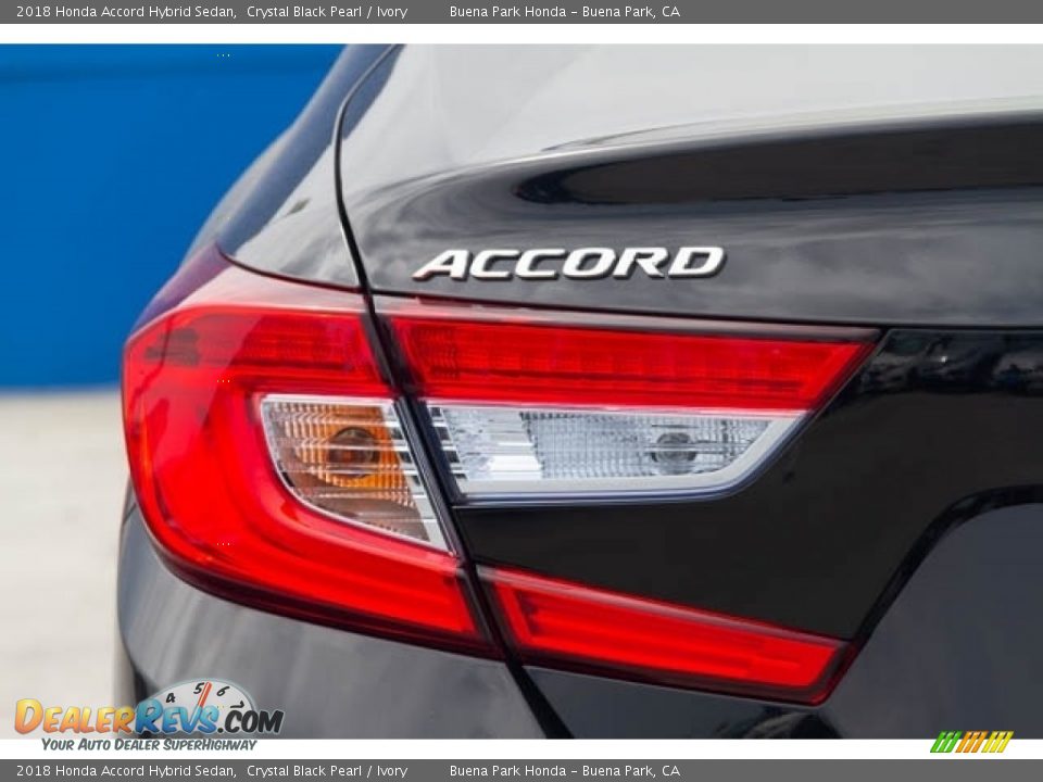 2018 Honda Accord Hybrid Sedan Crystal Black Pearl / Ivory Photo #7
