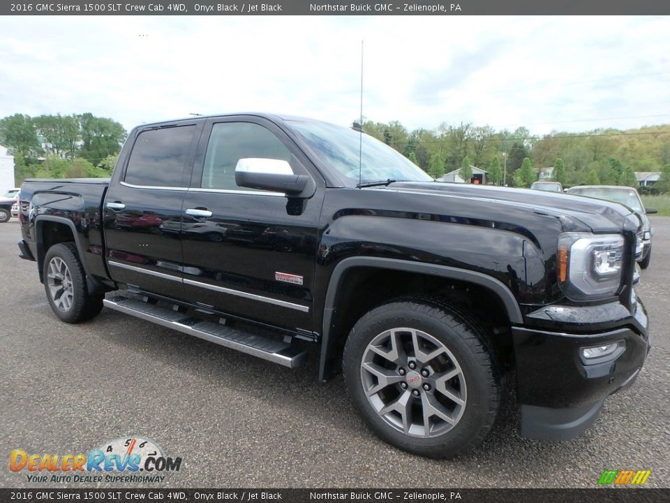2016 GMC Sierra 1500 SLT Crew Cab 4WD Onyx Black / Jet Black Photo #4