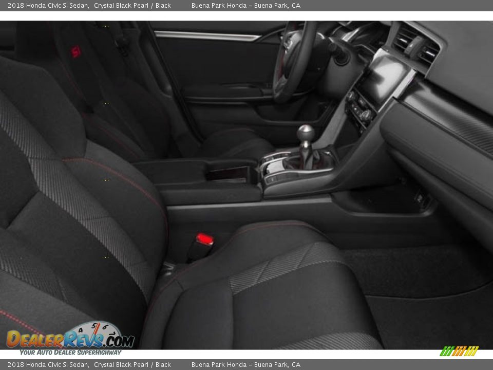 2018 Honda Civic Si Sedan Crystal Black Pearl / Black Photo #22