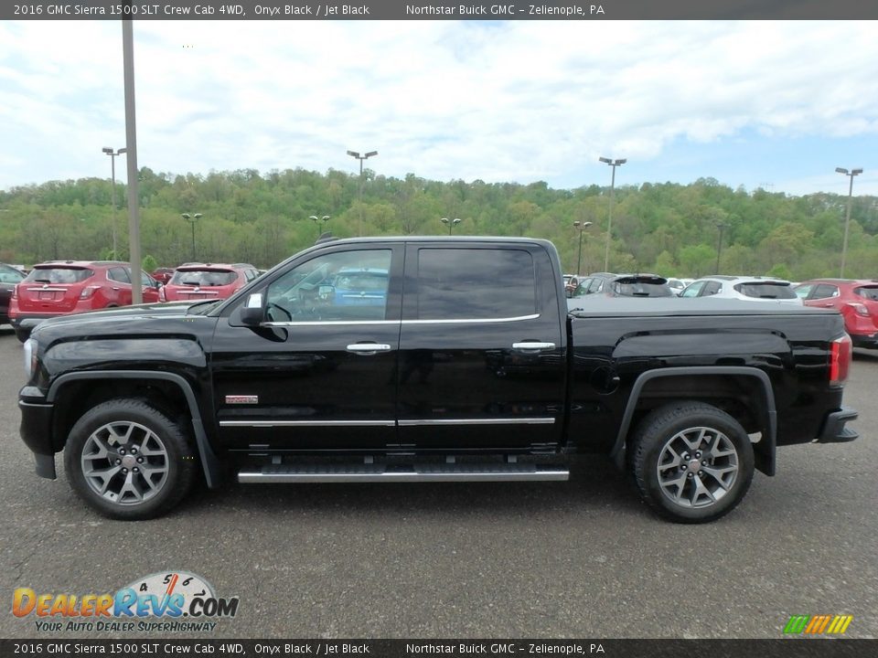 2016 GMC Sierra 1500 SLT Crew Cab 4WD Onyx Black / Jet Black Photo #12