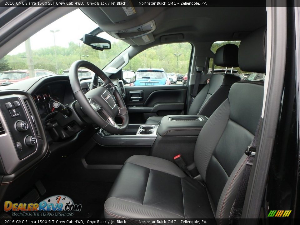 2016 GMC Sierra 1500 SLT Crew Cab 4WD Onyx Black / Jet Black Photo #14