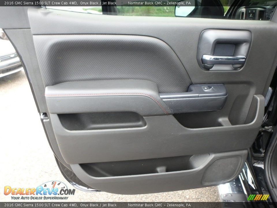 2016 GMC Sierra 1500 SLT Crew Cab 4WD Onyx Black / Jet Black Photo #17