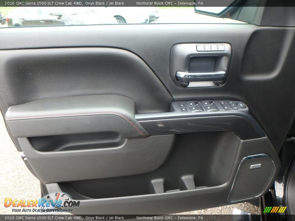 2016 GMC Sierra 1500 SLT Crew Cab 4WD Onyx Black / Jet Black Photo #18