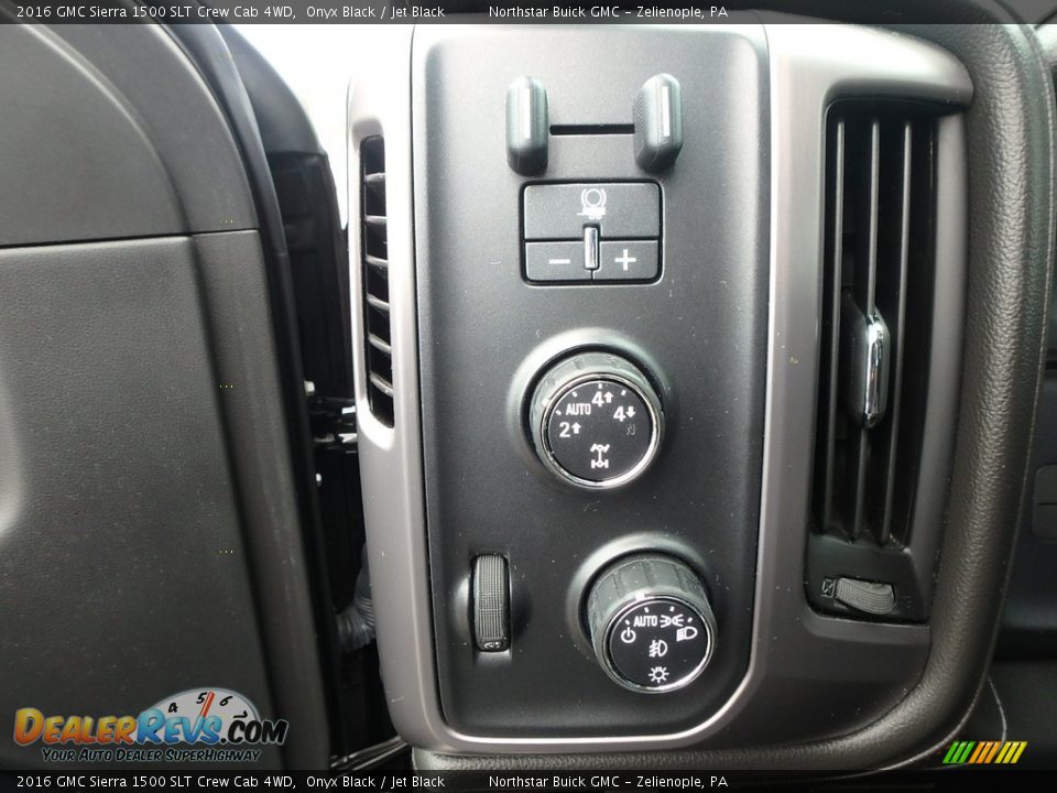 2016 GMC Sierra 1500 SLT Crew Cab 4WD Onyx Black / Jet Black Photo #19
