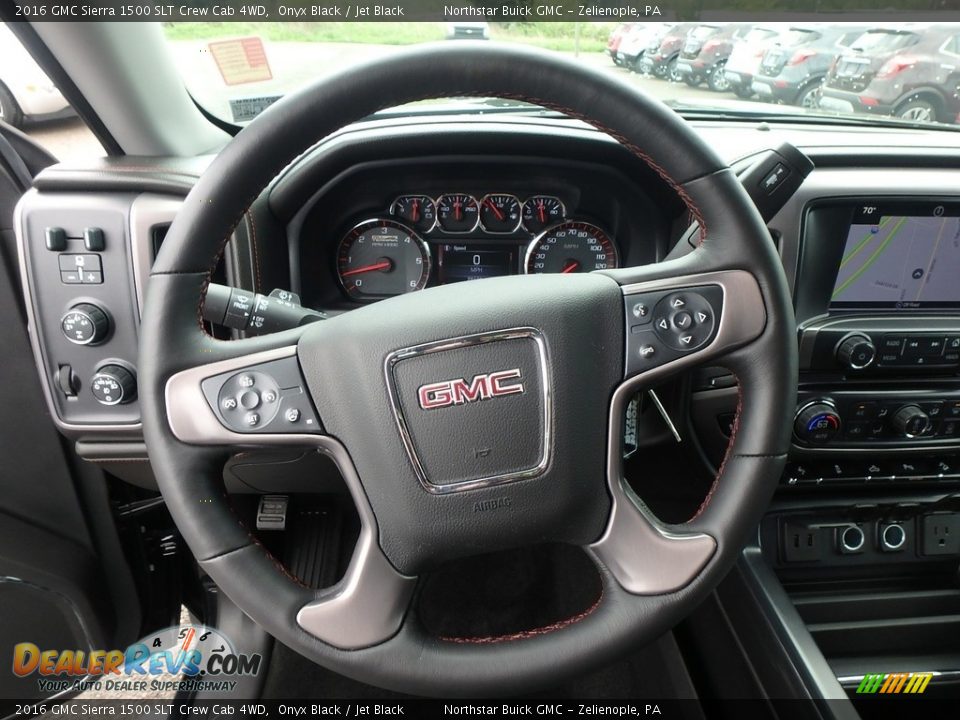 2016 GMC Sierra 1500 SLT Crew Cab 4WD Onyx Black / Jet Black Photo #22