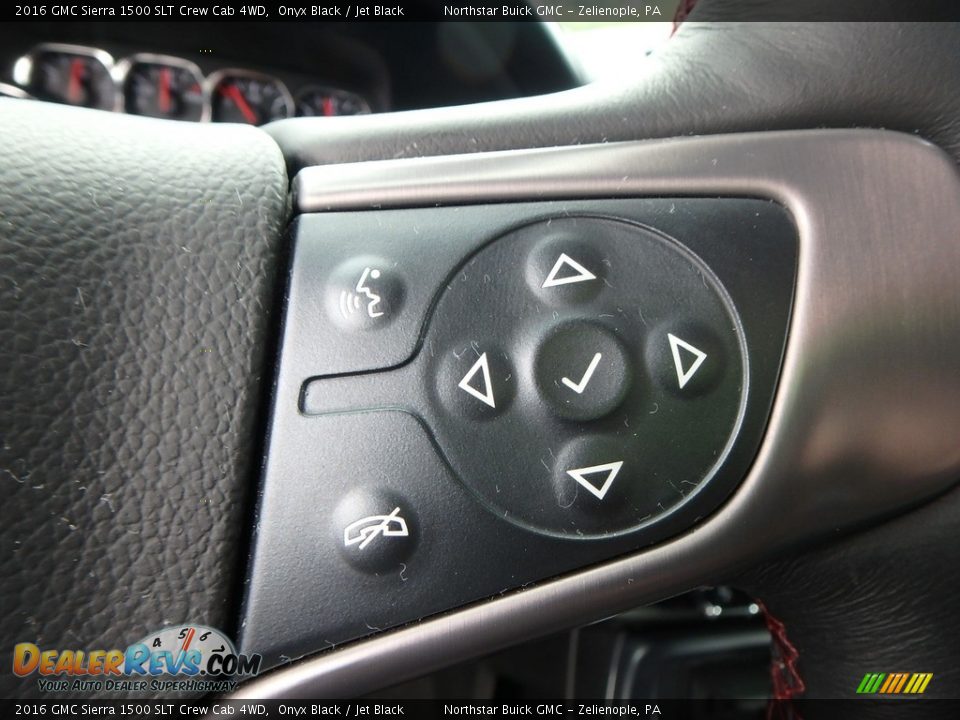 2016 GMC Sierra 1500 SLT Crew Cab 4WD Onyx Black / Jet Black Photo #24
